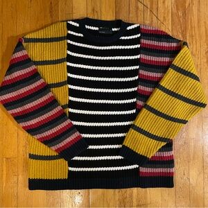 ASOS patchwork multicolor knit oversized sweater